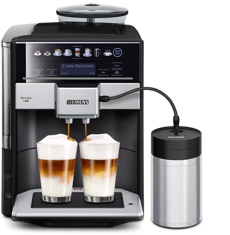 Siemens EQ.6 plus s800 - Saffierzwart Metallic - TE658209RW met €59 gratis koffie