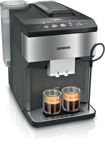 Siemens EQ.500 Classic Connect - Edelstaal zwart - TP516RX3 met €59 gratis koffie