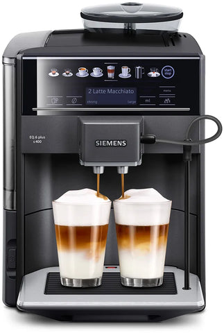Siemens EQ.6 plus s400 - Saffierzwart Metallic - TE654319RW met €59 gratis koffie