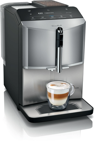 Siemens EQ.300 - Diamant titanium metallic, Edelstaal - TF305E04 met €43 gratis koffie