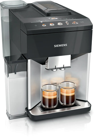Siemens EQ.500 Integral - Noir piano argenté - TQ513R01 avec €54 de café offert