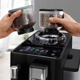 De'Longhi Rivelia koffiemachine Onyx Black - verwisselen bonencontainers