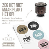 De'Longhi Rivelia koffiemachine - stickers bonencontainers