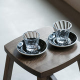 Twisted cortado glas set en cappuccino set Mister Barish en Loveramics