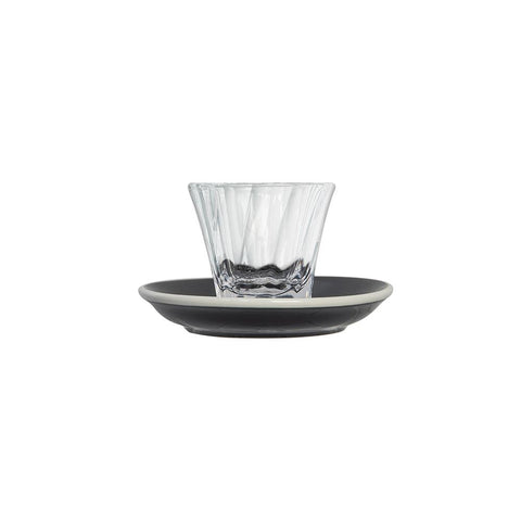 Twisted espresso glas en schoteltje Mister Barish en Loveramics
