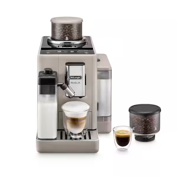 De'Longhi Rivelia - LatteCrema - Sand Beige met €44 gratis koffie ...