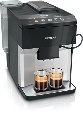 Siemens EQ.500 Classic - Daglicht Zilver Piano Black - TP511R01 met €54 gratis koffie én tot €100 cashback